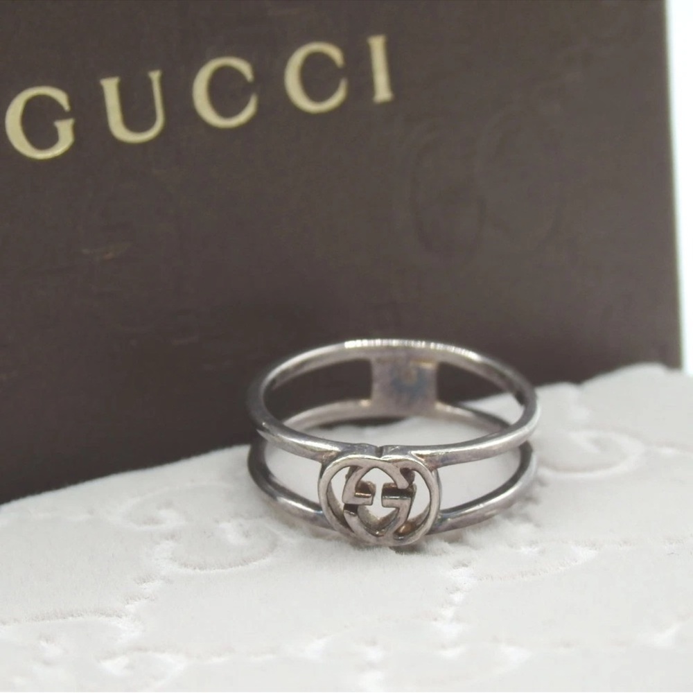 Authentic Gucci Interlocking G Ring Ag925 [Used] - image 1